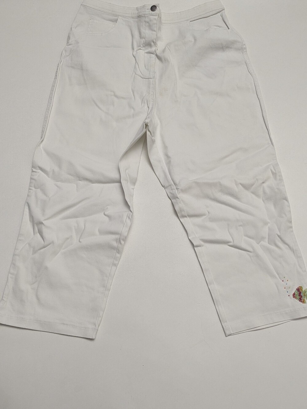 Quacker Factory QVC Women's White Pants XL